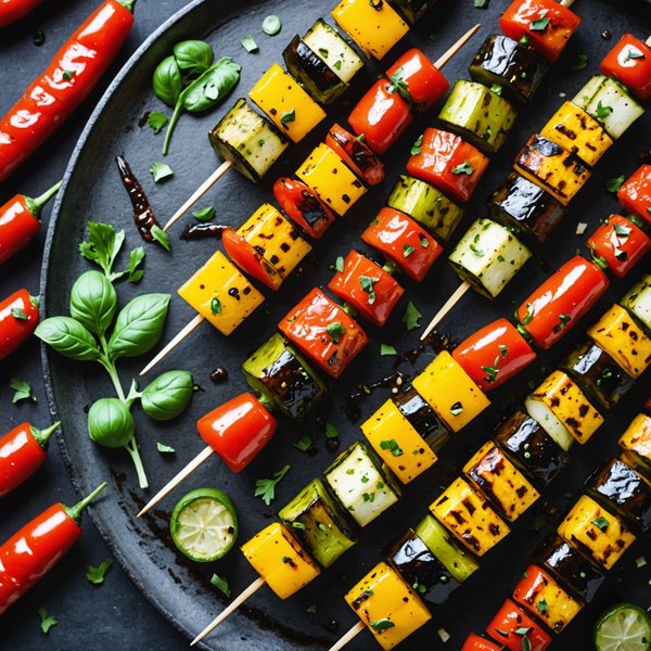 Quels conseils pour préparer des brochettes de légumes grillés avec une marinade épicée?